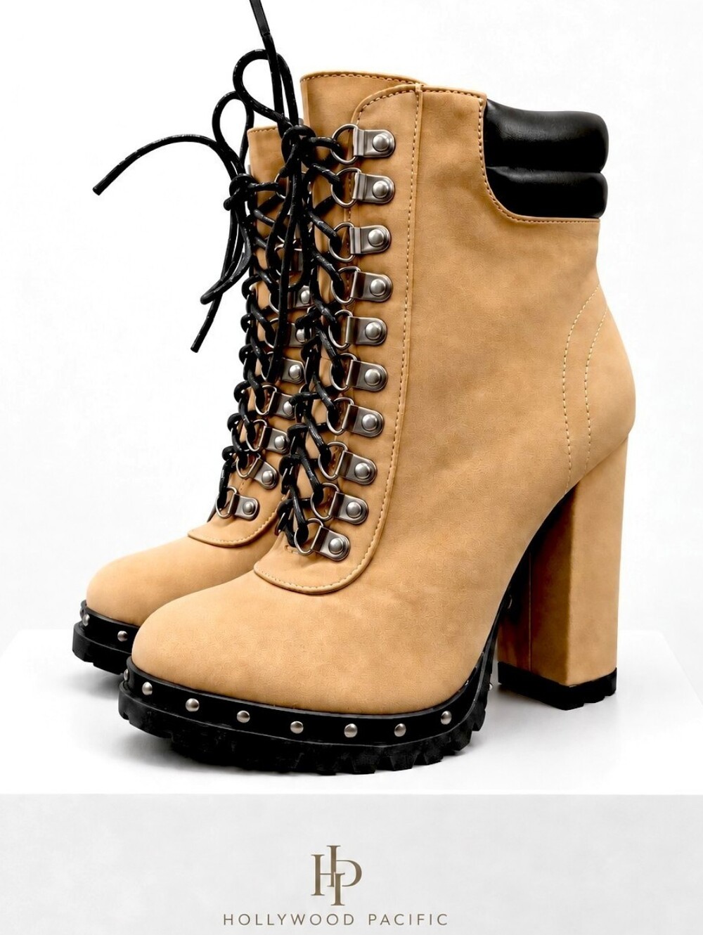 4" Block Heel Combat Boots Women's Size 6 -New In Box